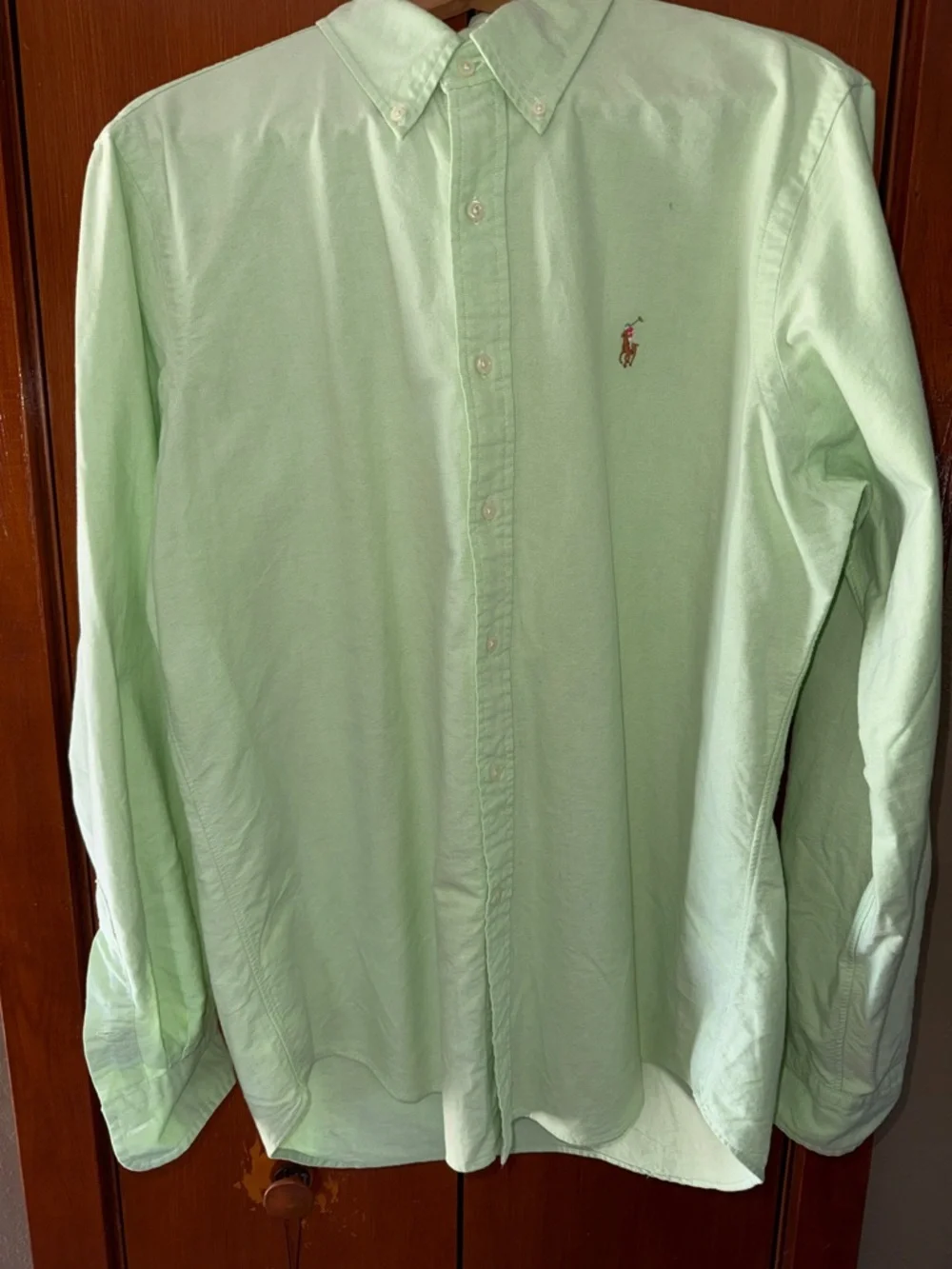 Ralph Lauren Light Green Button-Down Oxford Shirt - Picture 3 of 5